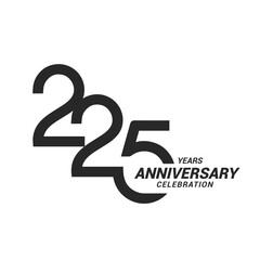 225 years anniversary celebration logotype