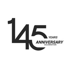 145 years anniversary celebration logotype