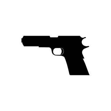 Gun icon isolated on white background