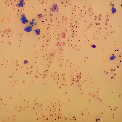 Bacteria, virus, cell 3d rendering