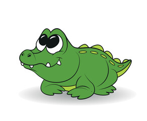 cute crocodile. a toy. animal. wildlife. vector illustration. baby picture. zoo
