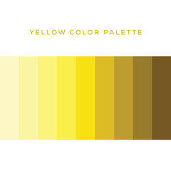 Yellow color palette vector template isolated on white background