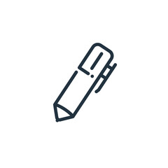 Fototapeta premium Pen icon isolated on a white background. Stationery symbol, pen for web and mobile apps.