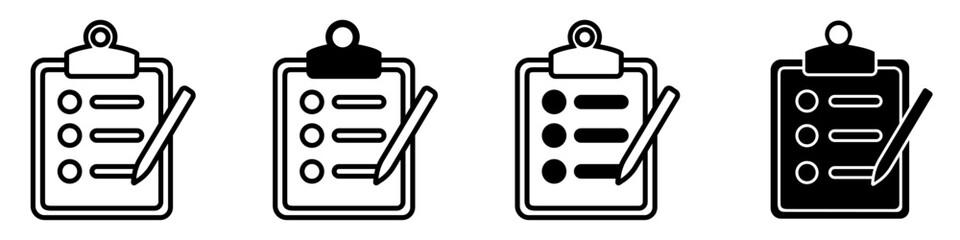 Check vector icon set. Inspection illustration symbol. Testing symbol.