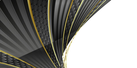 Black Gold background form a Dark abstract wallpaper. 3D Render with copy-space for presentation
