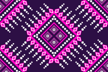 Geometric ethnic pattern traditional Design for background,carpet,wallpaper,clothing,wrapping,Batik,fabric,sarong,Vector illustration embroidery style.