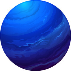 Neptune cartoon planet solar system globe sphere - obrazy, fototapety, plakaty