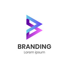 modern initial letter B logo icon design vector template