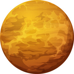 Cartoon Venus solar system planet planetary sign © Vector Tradition