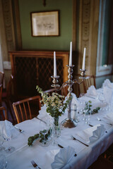 Dinner at a Wedding Table