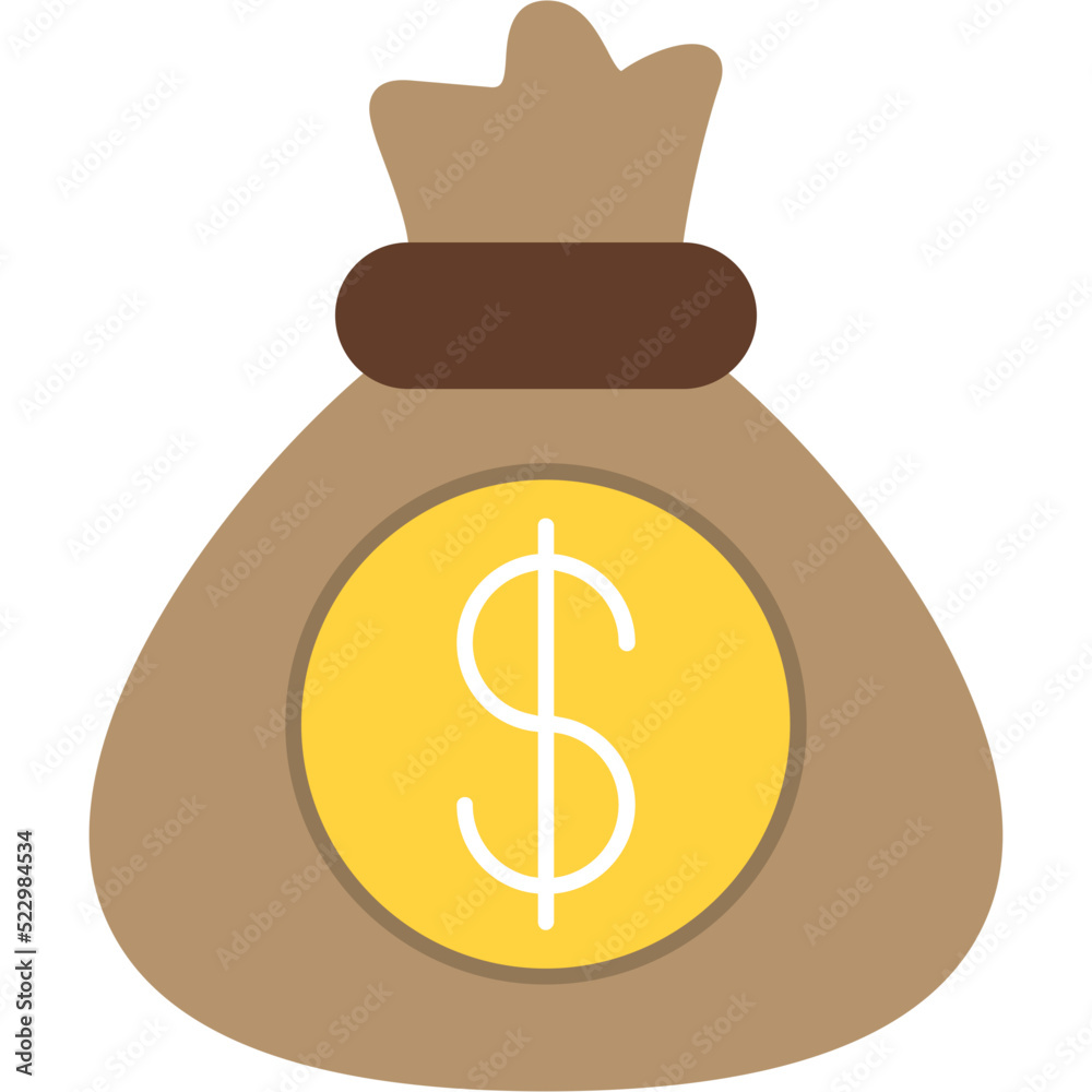 Wall mural money bag icon