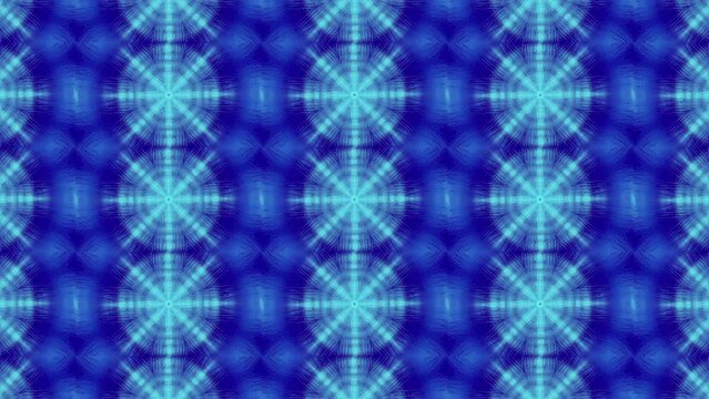Patrón de movimiento giratorio y círculos arabescos en tonos azul oscuro y azul claro