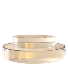 Realistic glass podium.3d render