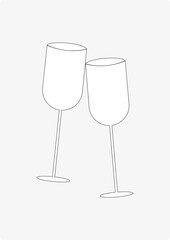 two glasses white