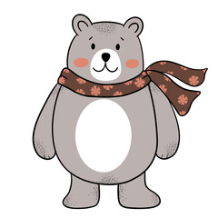 Cute bear cartoon design character 