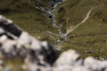 waterfall in the mountains