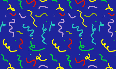 Colorful children hand drawn seamless patterns. hand drawn kid pattern. Seamless pattern with geometric color doodles