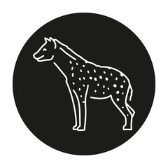 Hyena color line illustration
