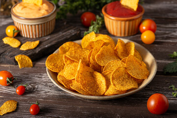 Tortilla chips witch chilli - 522988189