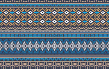 Geometric Ethnic pattern seamless design for background or wallpaper.