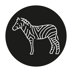 Zebra color line illustration