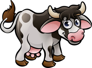 A cow farm animals cartoon character
