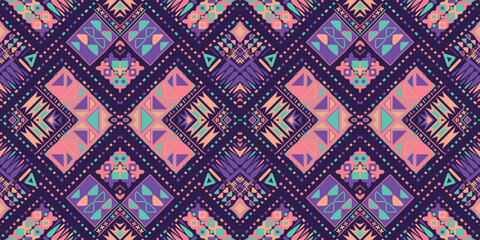 seamless ethnic pattern design.Geometric ethnic oriental ikat pattern traditional Design.ethnic oriental pattern,fabric,embroidery.Mexican pattern.merican pattern.latin african.indian fabric.Mexican