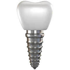 Dental tooth implant 3d render.