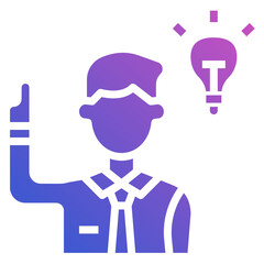 Idea flat gradient icon. Can be used for digital product, presentation, print design and more.