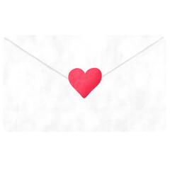 Love mail watercolor illustration