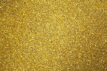 Golden glitter background texture. Shiny gold