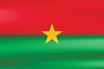 Flag of Burkina Faso. National symbol in official colors. Template icon. Abstract vector background