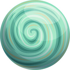 Cartoon eco planet of green ways, fiction world