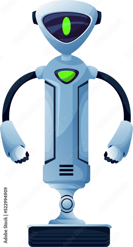 Poster robot android, cyborg or cartoon ai chatbot droid