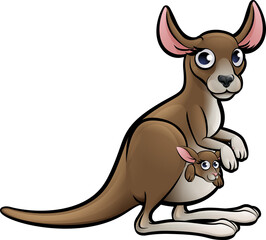 A kangaroo animals cartoon character