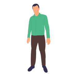 man in flat style, isolated, vector