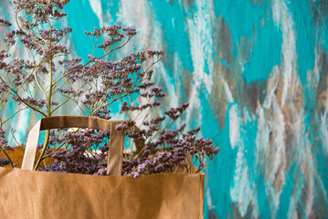 dried flowers in a bag