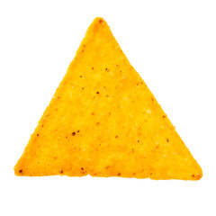 single tortilla chip isolated on transparent background