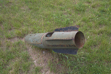 Grounded ww2 shell
