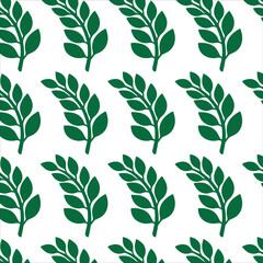 seamless pattern with green leaves