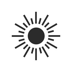 Sun silhouette icon set. Summer circle shape. Heat