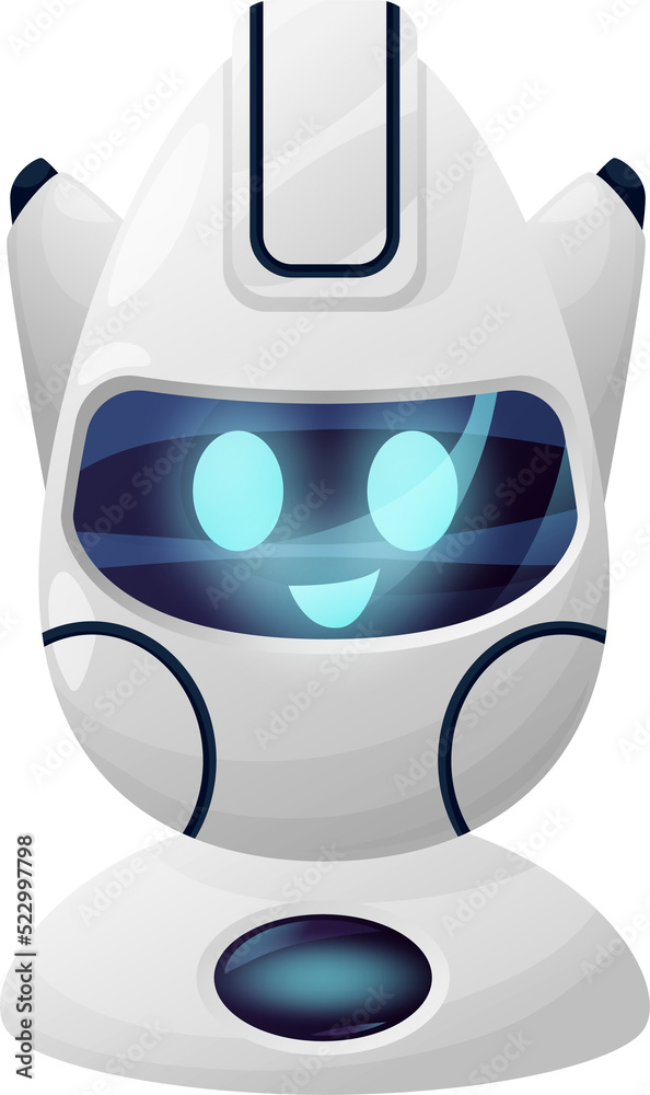 Poster online consultant chat bot funny robot assistant