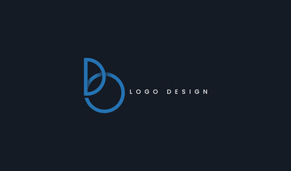 Initial Letter DO or DB Logo. Usable for Business and Company Branding Logos. Flat Vector Logo Design Template Element.
