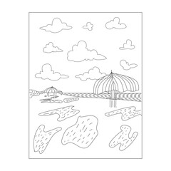 Summer Beach Coloring Pages And Symbols