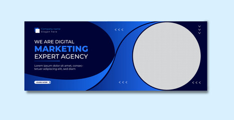 Digital marketing expert facebook cover template