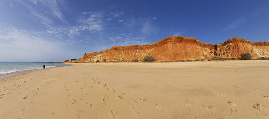 La plage de la Falaise à Albufeira en Algarve au Portugal
