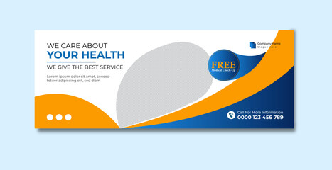 Medical facebook cover template design