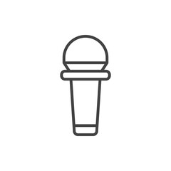 Fototapeta na wymiar Microphone vector icon, mic symbol. Modern, simple flat vector illustration for web site or mobile app