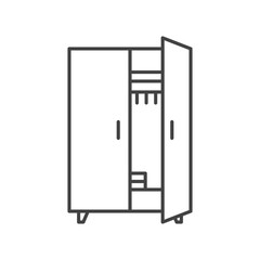 Wardobe line icon, Furniture and interior element, vector graphics
