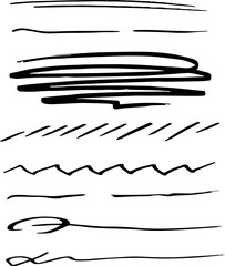 Lines by hand. Human handwriting.